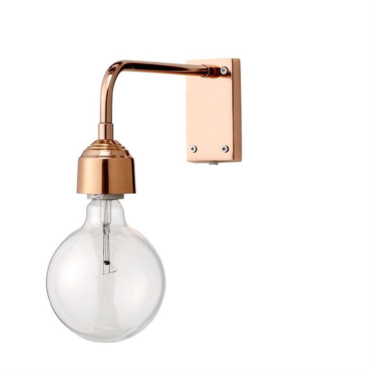 Brass Wall Sconce Lamp with Copper Electroplated Finish 11.25” x 6”