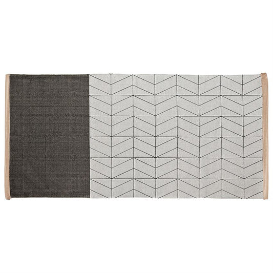 Grey Geometric Pattern Rug