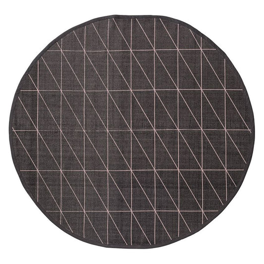 Geometric Pattern Round Cotton Area Rug 38" Diameter