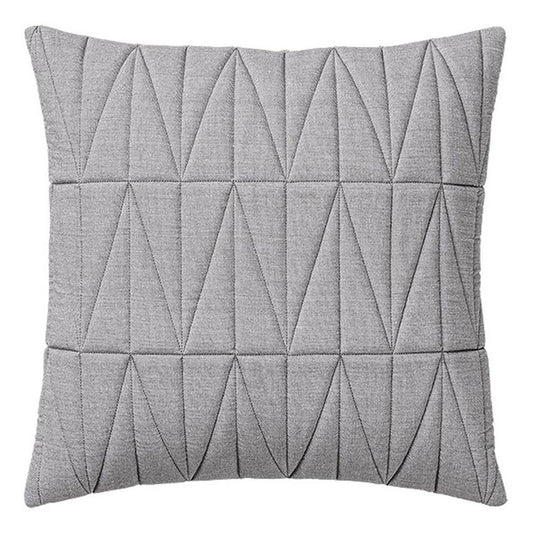 Quilted Grey Patterned Pillow