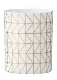 Tall Geometric Gold Pattern Tealight Holder