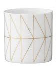 Small Gold and White Tealight Holder