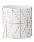Small Geometric Gold Pattern Tealight Candle Holder