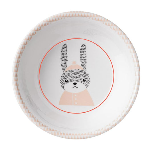 Geometric Bunny Melamine Bowl 5.5" Diameter