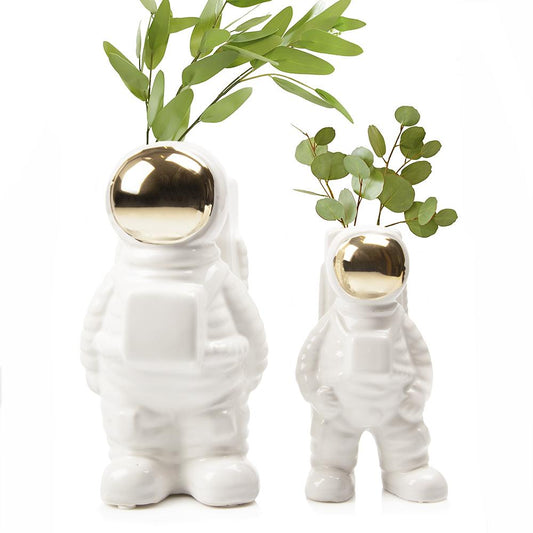 Modern Astronaut Large Vase 8" High