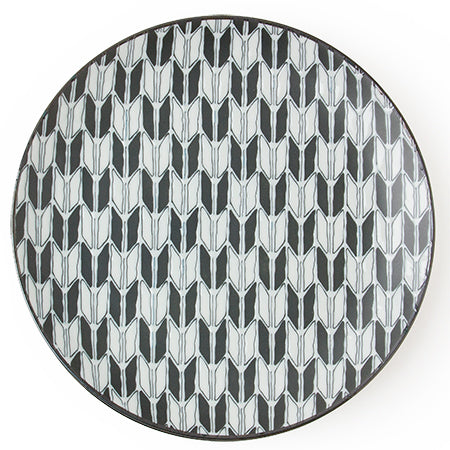 Black and White 9 inch Dish Tableware