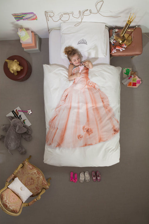 Princess Twin Duvet Cover and Pillowcase Set