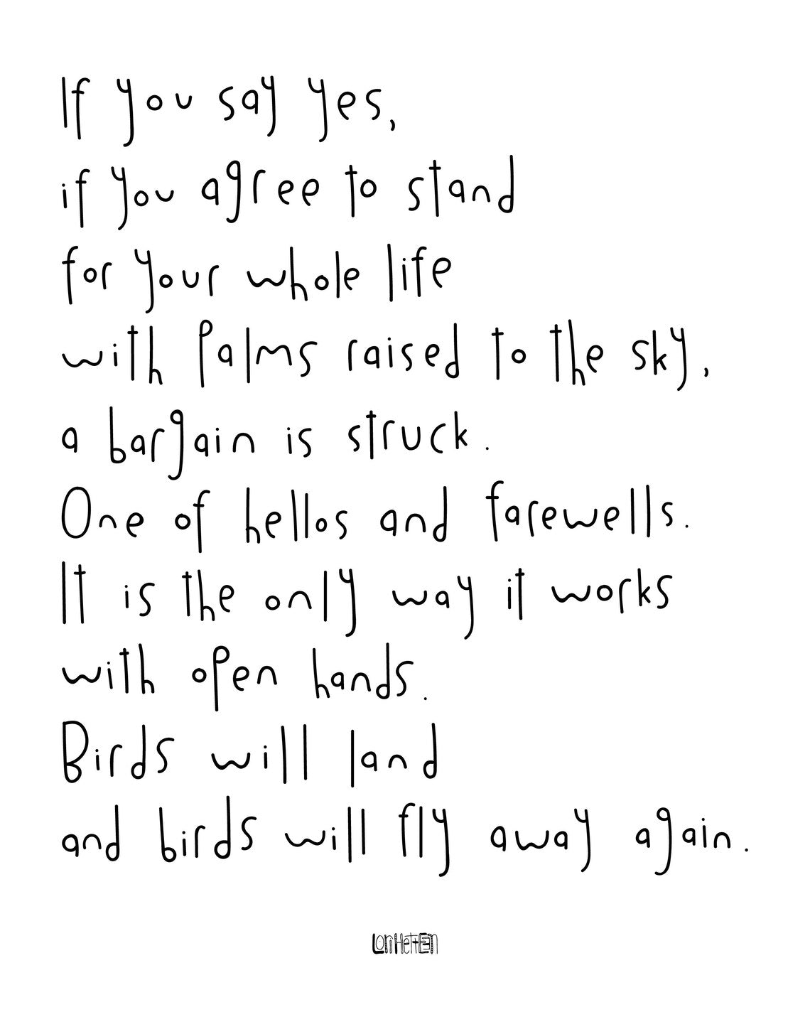 If You Say Yes Inspirational Art Print