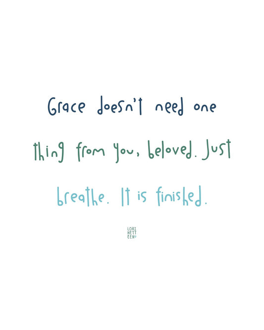 Breathe with Grace Inspirational Art Print