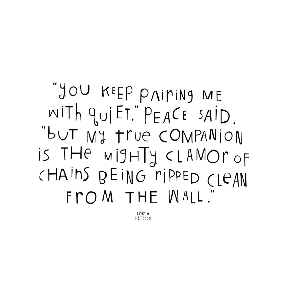 Peace Companion Inspirational Art Print
