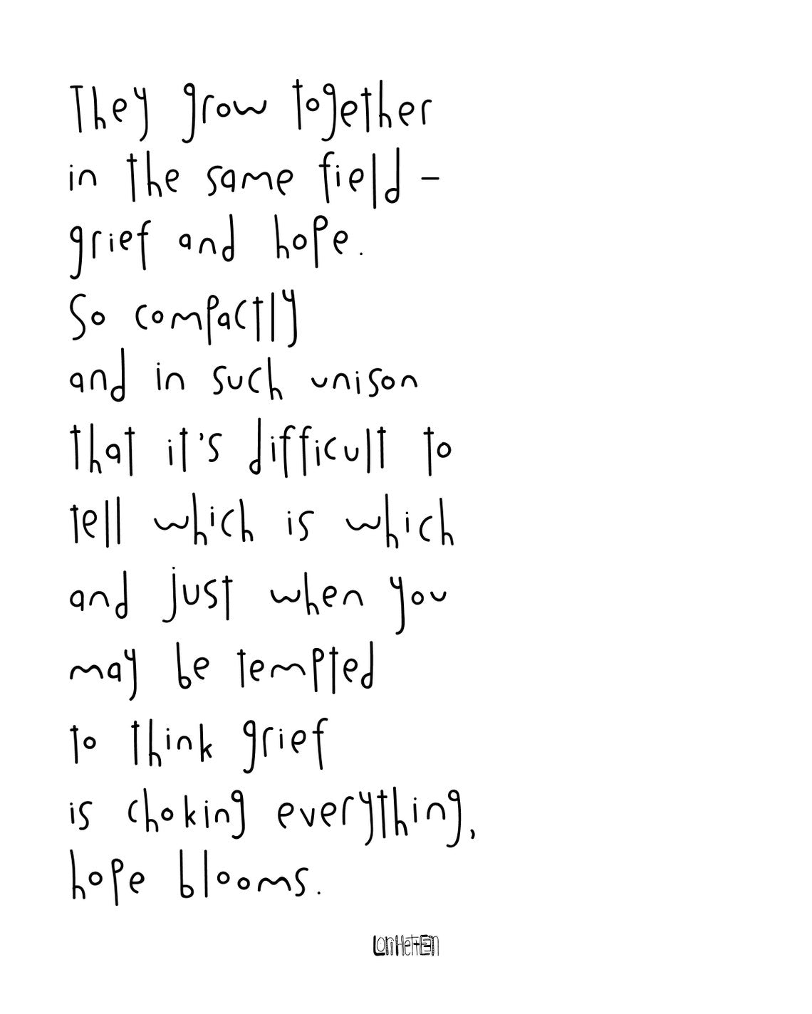 Grief and Hope Inspirational Art Print