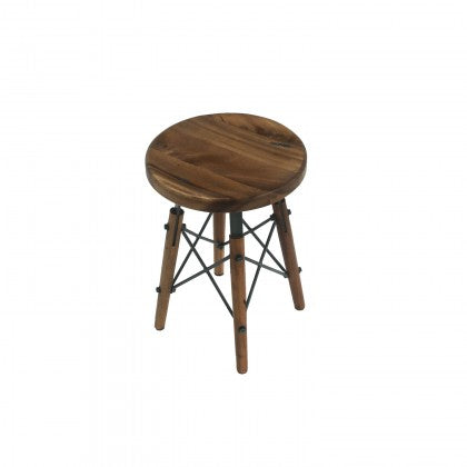 Metal X-Base Dining Stool
