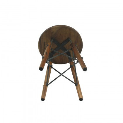 Metal X-Base Dining Stool
