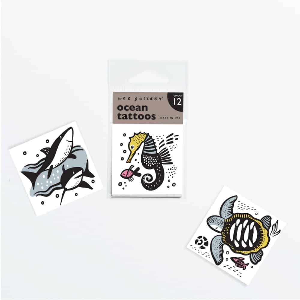 Ocean Temporary Tattoo 2×2 Inch