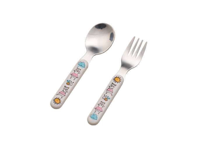 Clementine Bear Silverware Set with Case