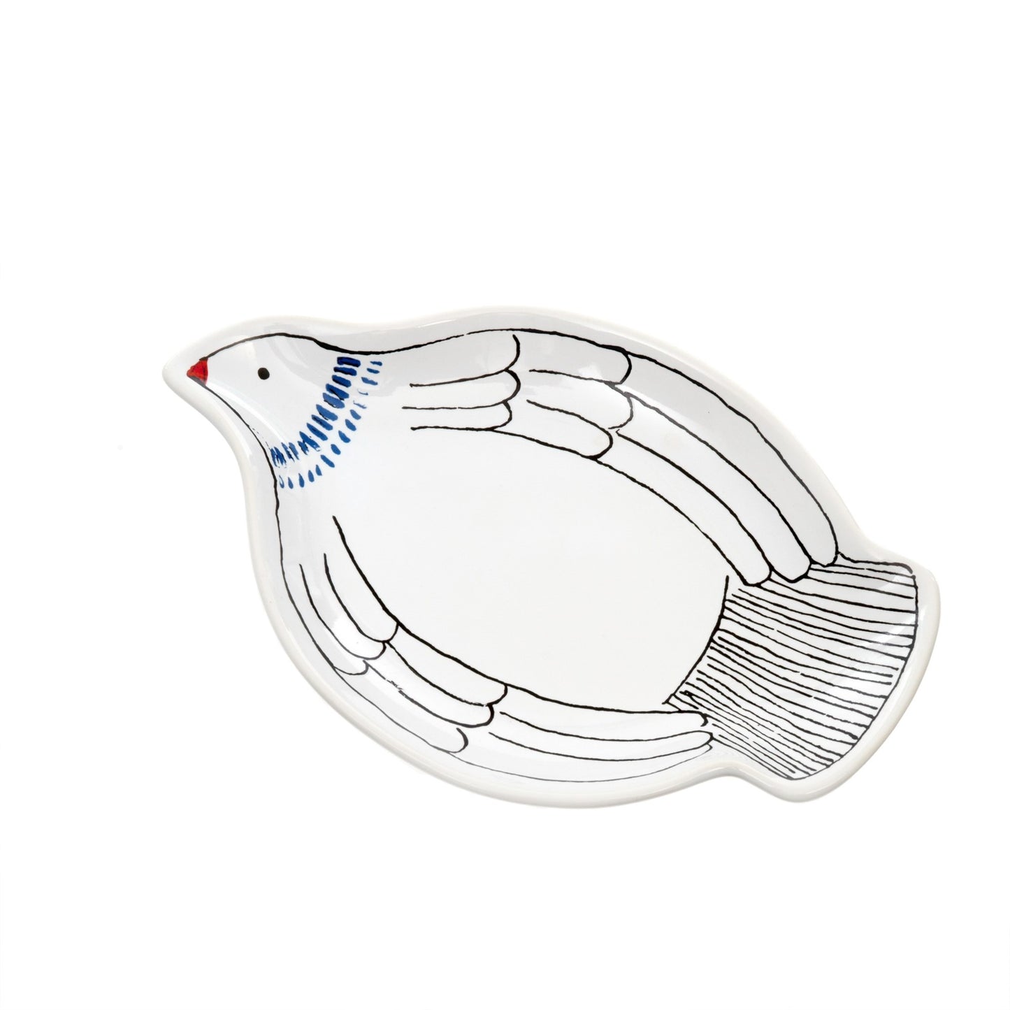 White Watercolor Dove Dish