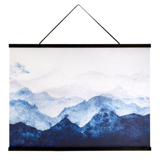 Blue Mountain Ridge Painted Wall Hanging