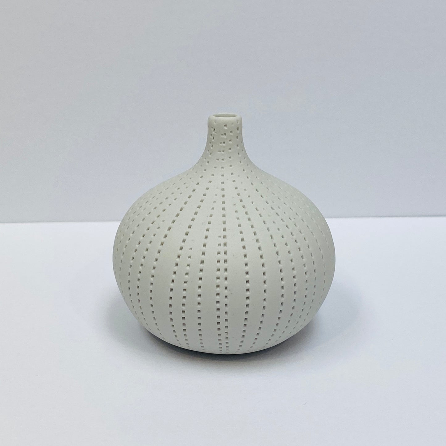 White Mini Textured Bottle Vase