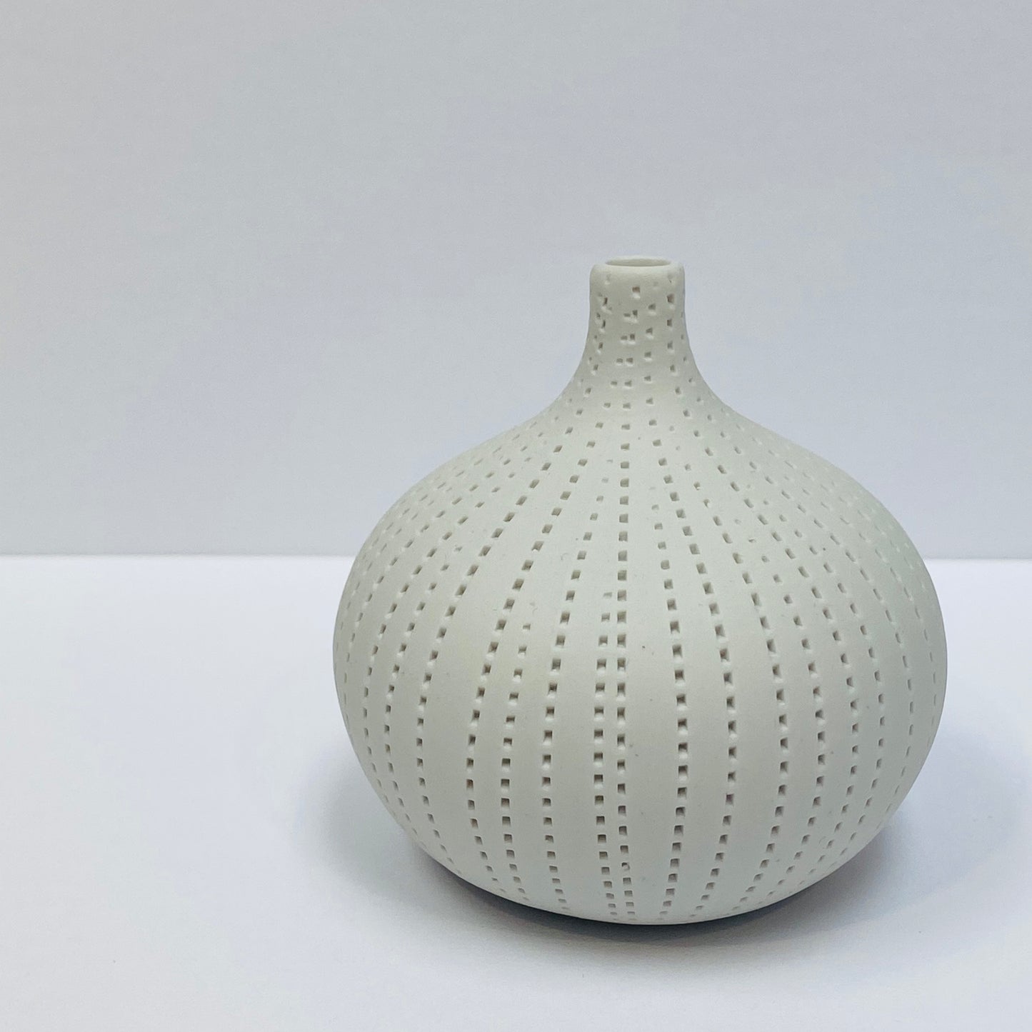 White Mini Textured Bottle Vase