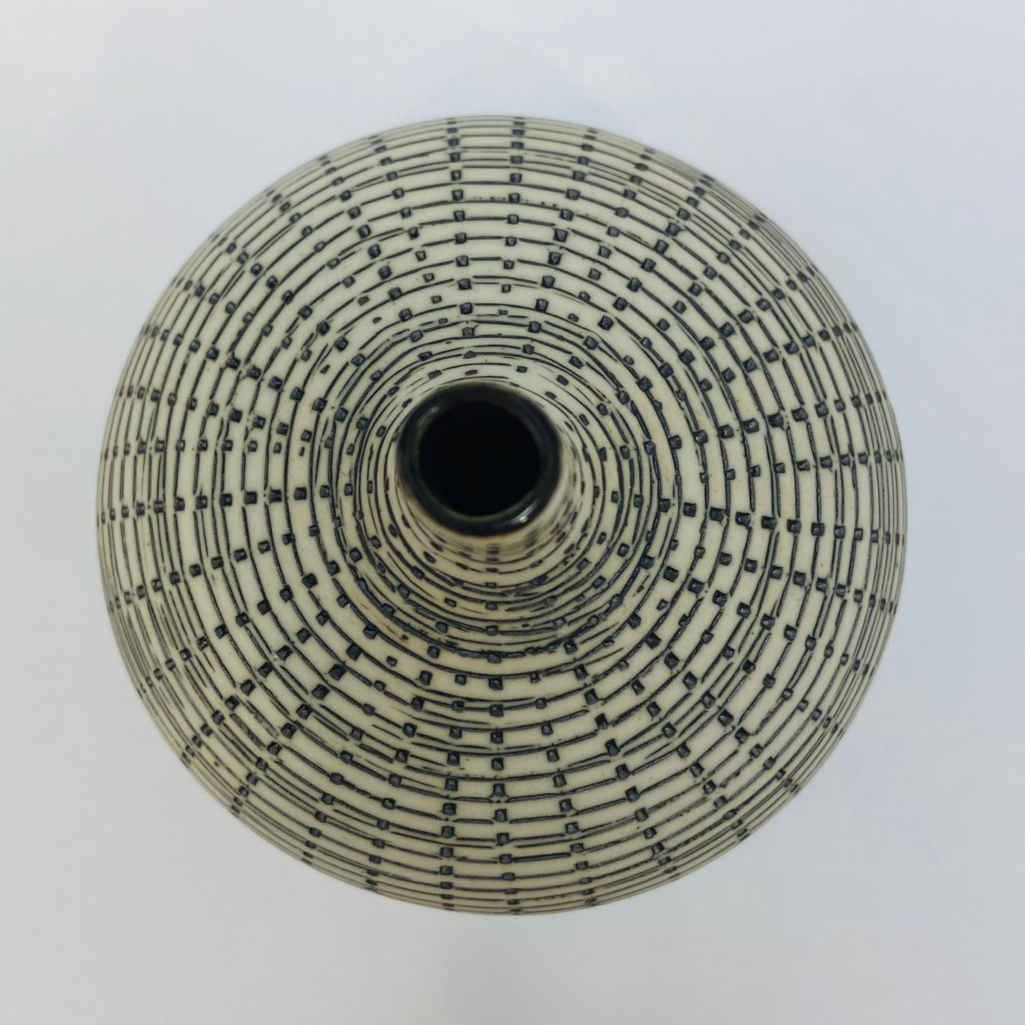 White and Black Mini Textured Bottle Vase