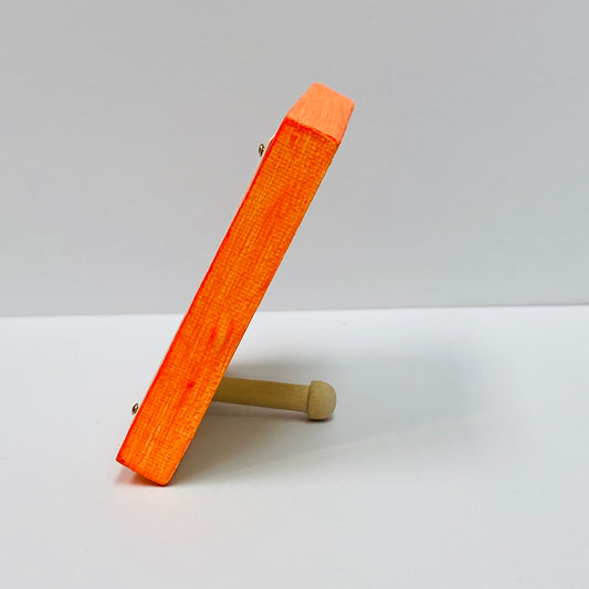 Let Life Be Neon Orange Mini Inspirational Sign