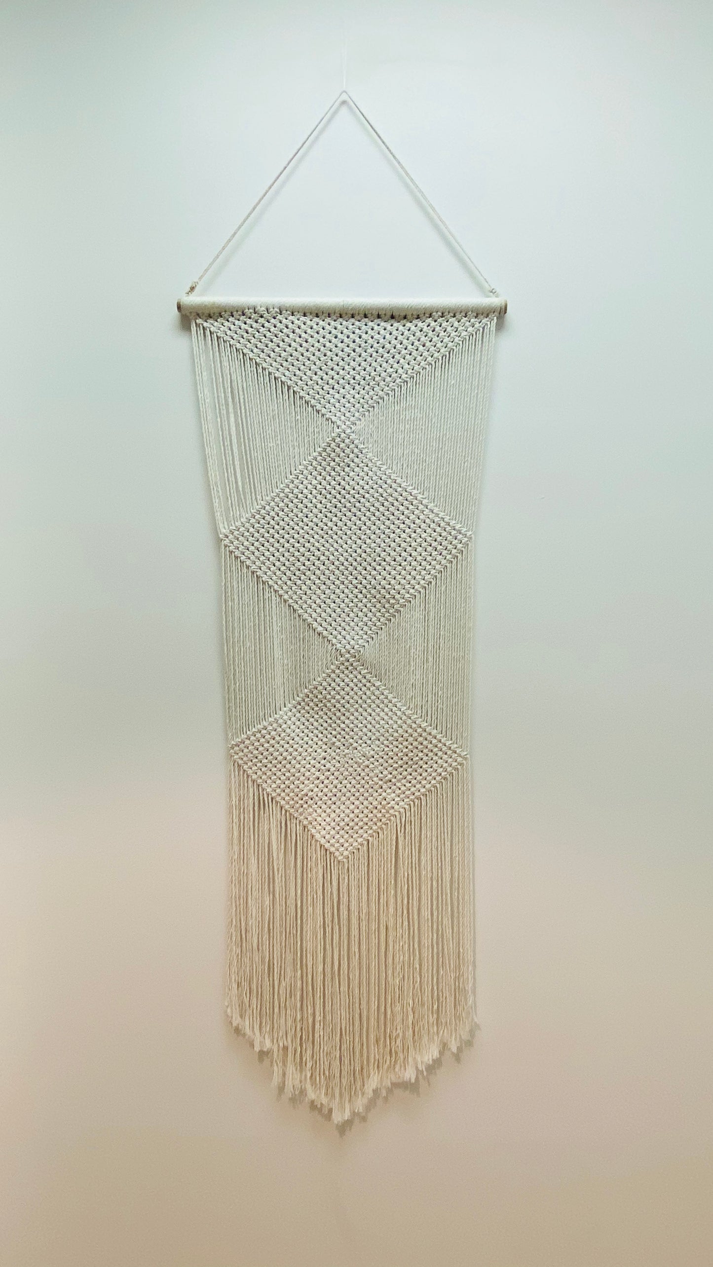 Woven Diamond Cotton Wall Hanging - 22” W x 68” L - Made in Nicaragua