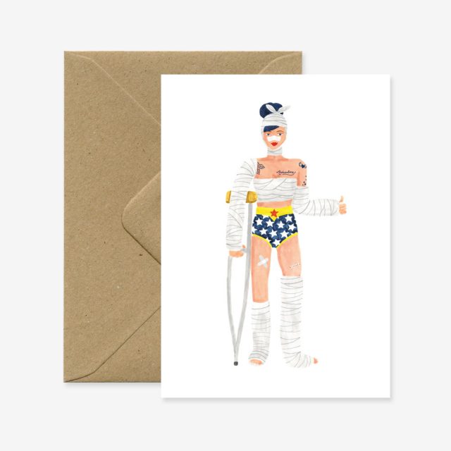 Supergirl Get Well Soon Greeting Card