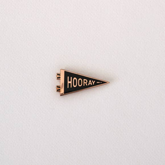 Hooray Pennant Enamel Pin