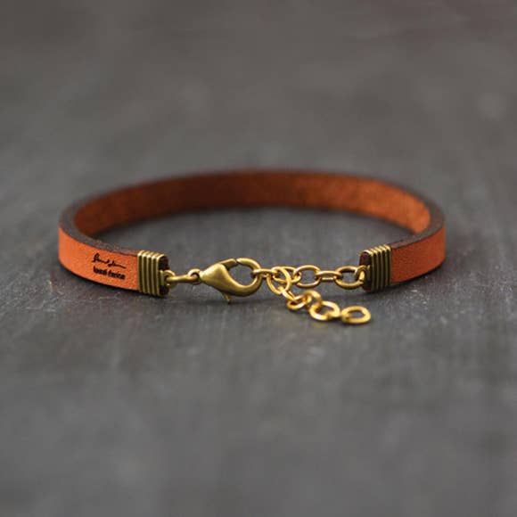 Don't Give Up Inspirational Leather Bracelet