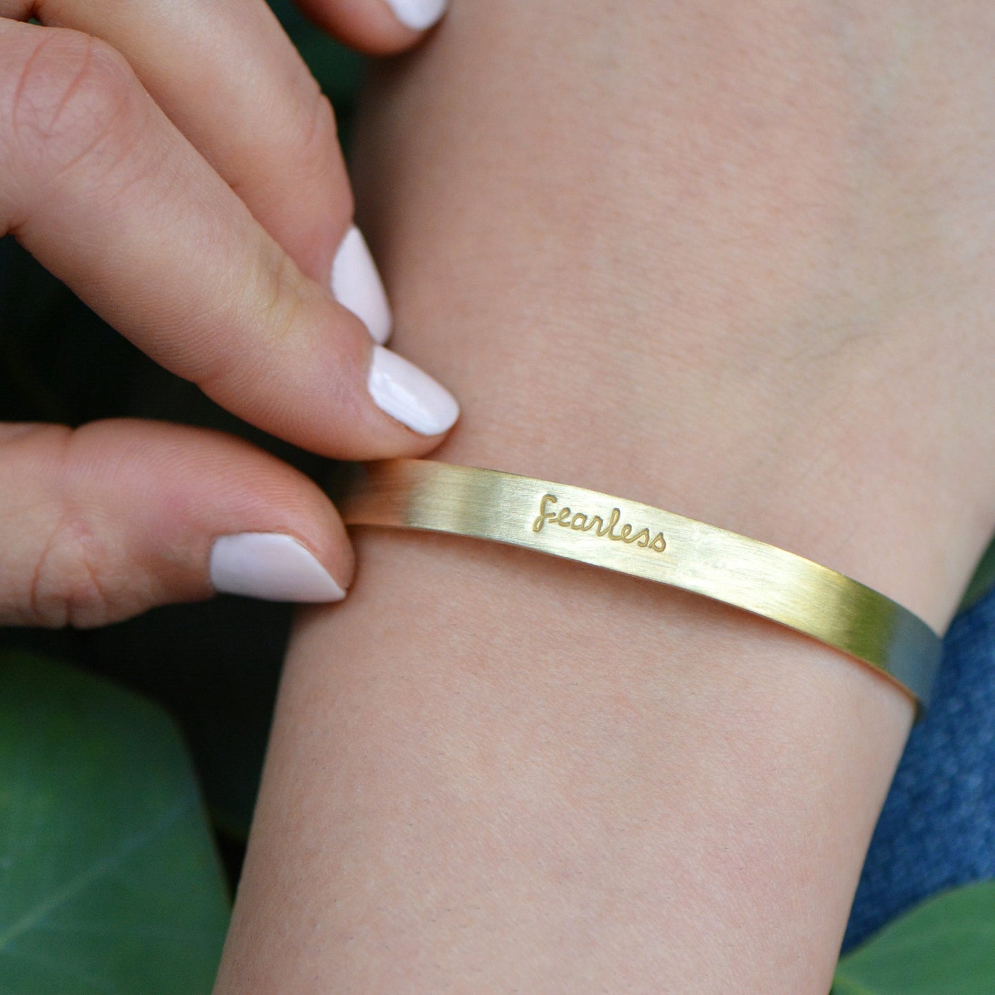 Fearless Inspirational Metal Bracelet