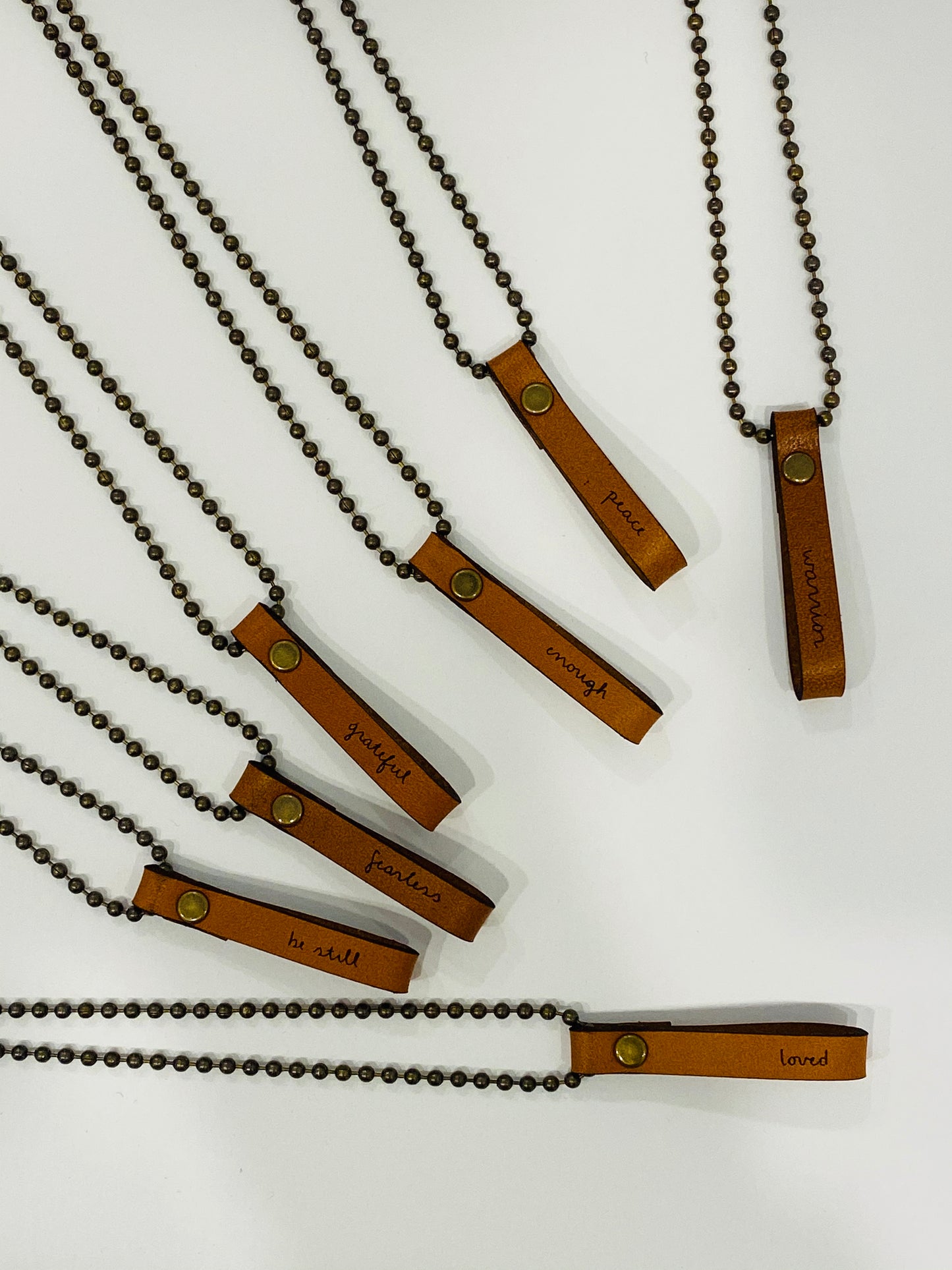 Peace Inspirational Leather Necklace