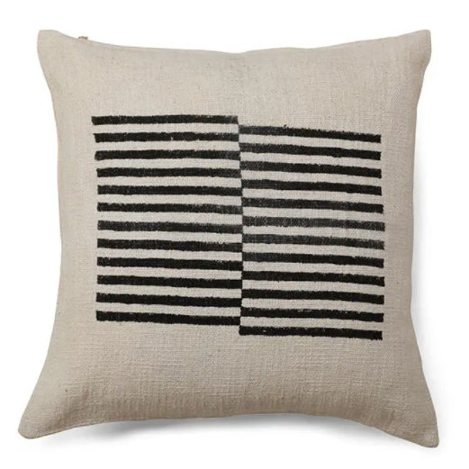 segment Uenighed marts Offset Stripes Block Print Throw Pillow – Modern Ornament LLC