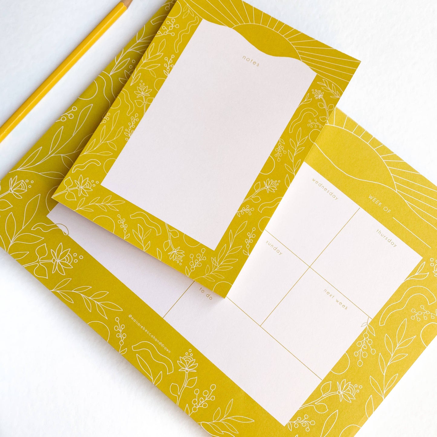 Golden Sun Garden Notepad