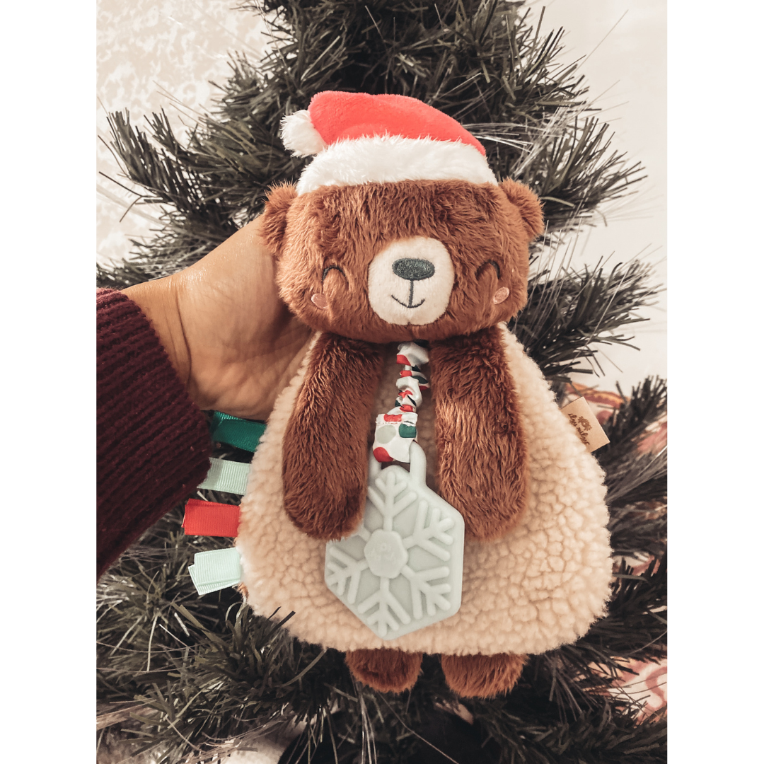 Holiday Kids Bear Plush and Teether Toy