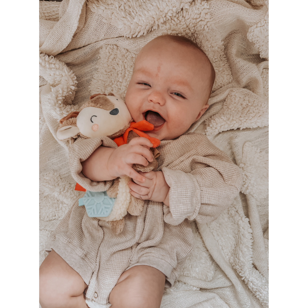 Holiday Kids Reindeer Plush and Teether Toy