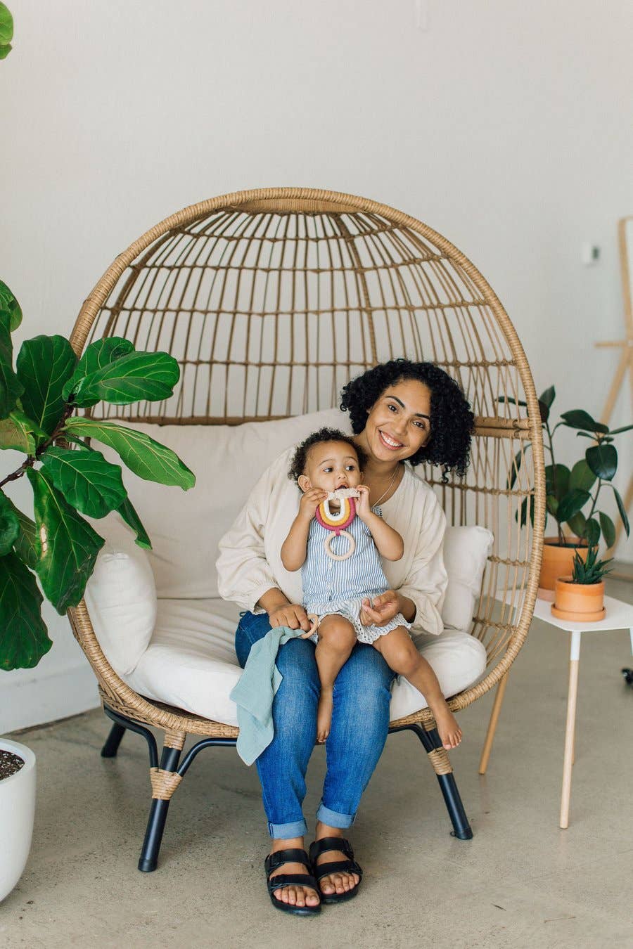 Rainbow Macrame Berry and Mustard Baby Teether