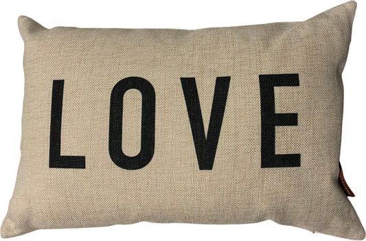 Love Rectangular Pillow with Insert 12" x 18"