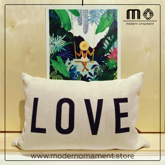 Love Rectangular Pillow with Insert 12" x 18"