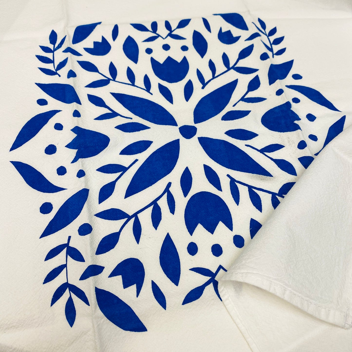 Blue Floral Mini Towel