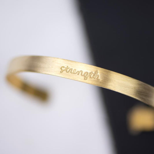 Strength Inspirational Metal Bracelet