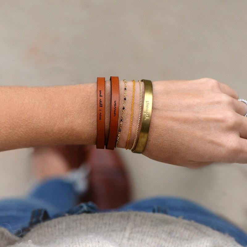 Strength Inspirational Metal Bracelet