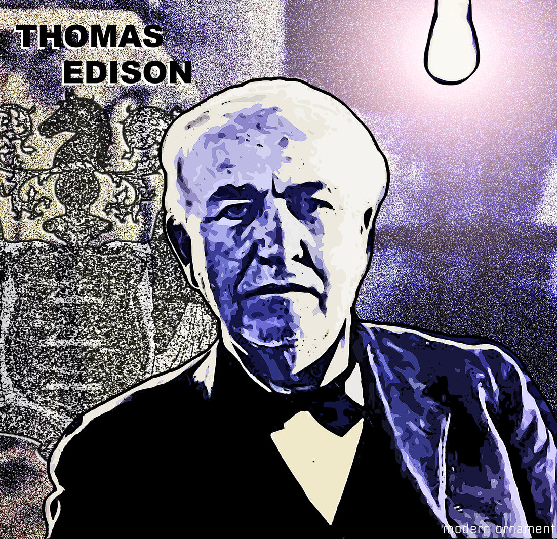 Thomas Alva Edison Portrait by Modern Ornament
