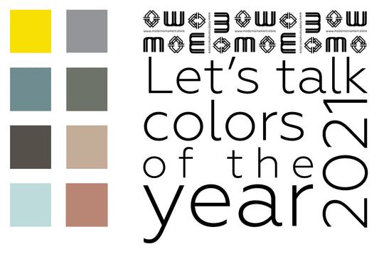 Color Trends of 2021 Blog Post by Modern Ornament explores the color palettes of the year by five color leaders in the home design market.