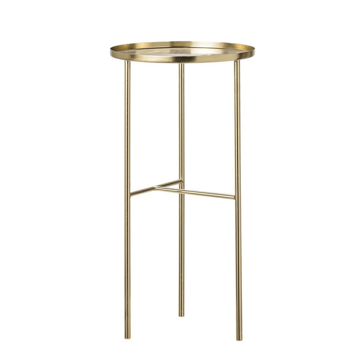 Gold Metal Side Table Modern Ornament LLC