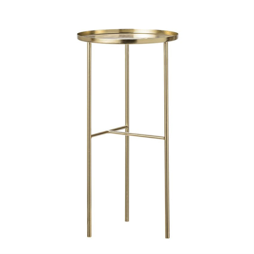 Gold Metal Side Table Modern Ornament LLC