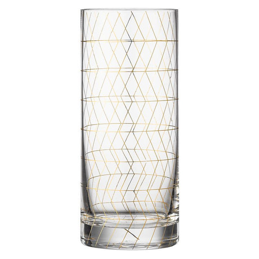 Gold Geometric Drinking Glass