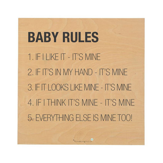 Baby Rules Wall Decor