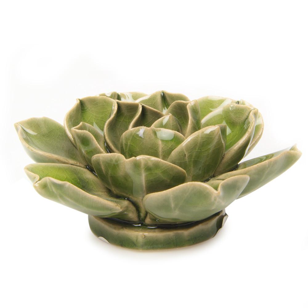 Green Ceramic Flower