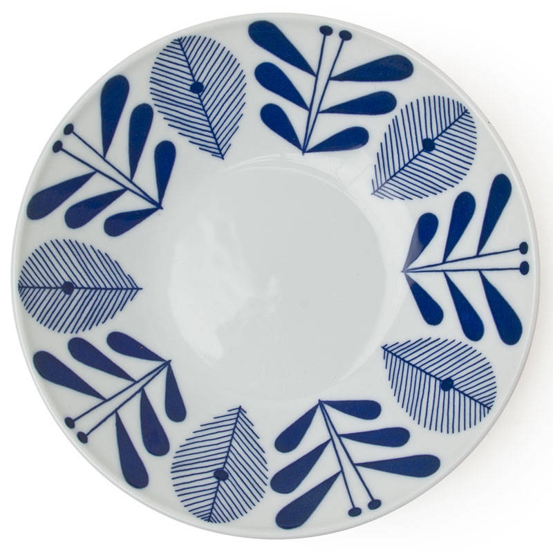 Blue and White 8.75 inch Dish Tableware