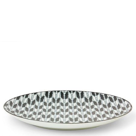 Black and White 9 inch Dish Tableware